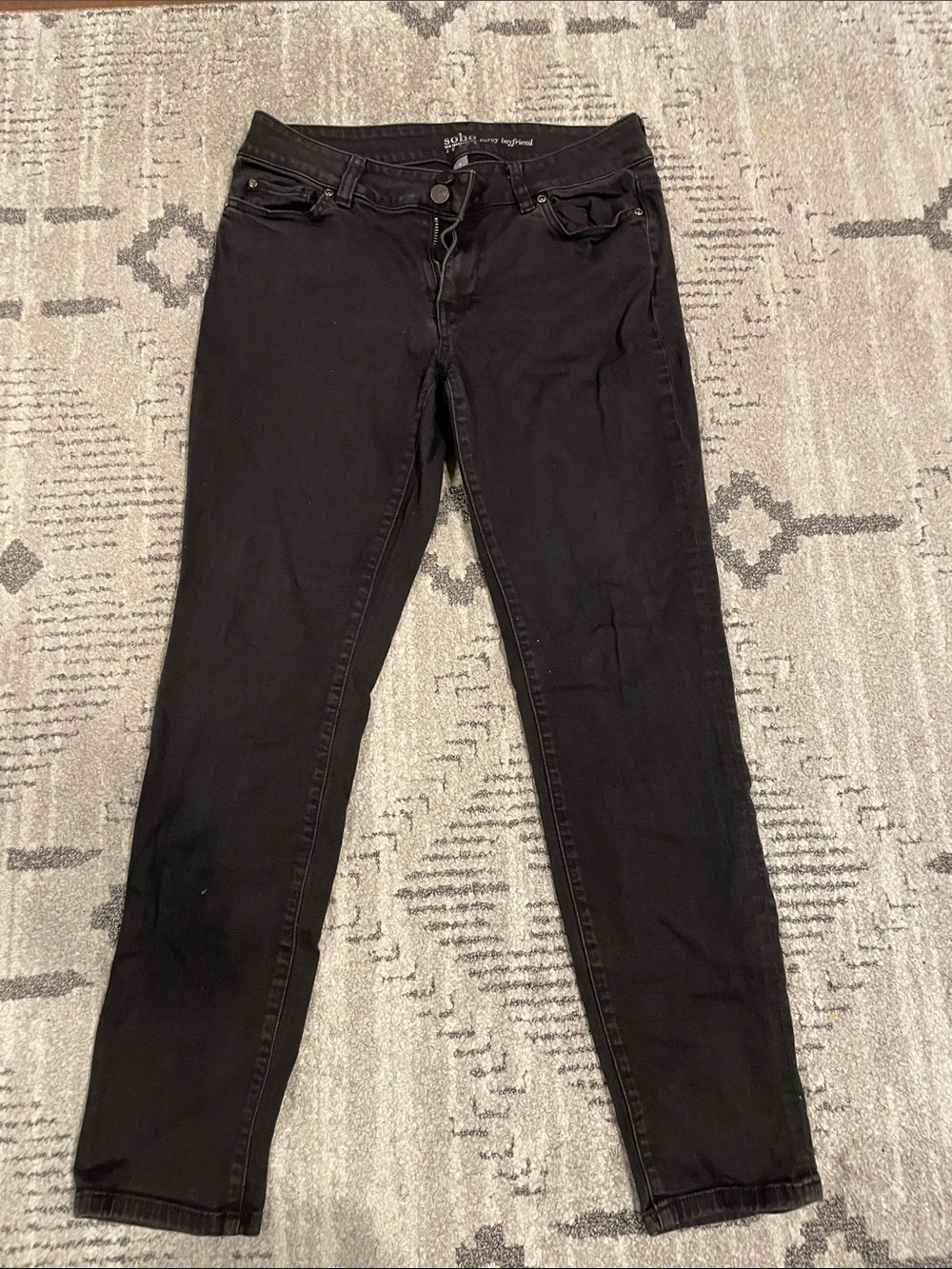 New York & Company Soho Curvy Boyfriend Jeans in Black